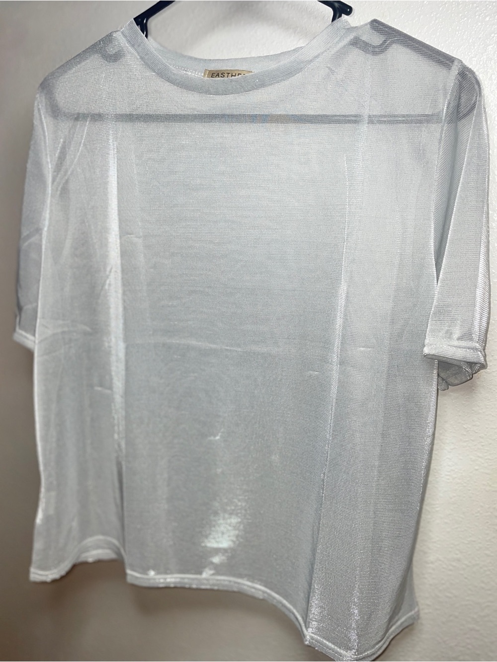 Silver Sheer Women's Short Sleeve Shirt